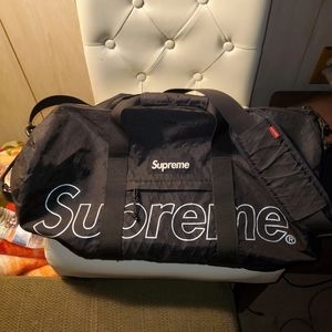 Supreme Black Duffel Bag